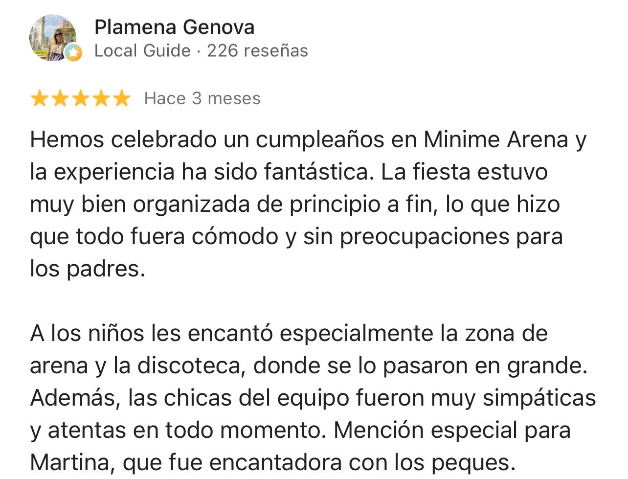 review minime arena